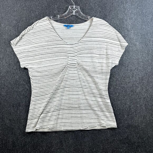 Derek Lam for Design Nation Top Women's Extra Small Ivory Gray Striped Dolman - Picture 1 of 7